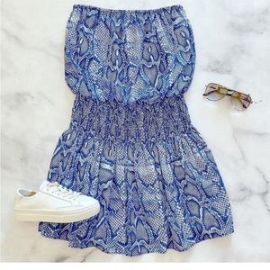 GLAM blue snakeskin dress